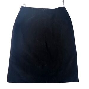 AWADA Black Velvet Midi Skirt Pencil Cocktail Party Career Elegant Women Size 44